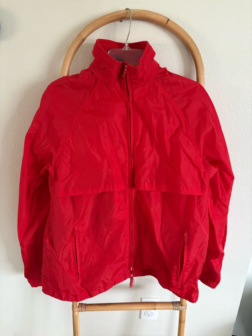 Eddie Bauer Red Windbreaker Jacket